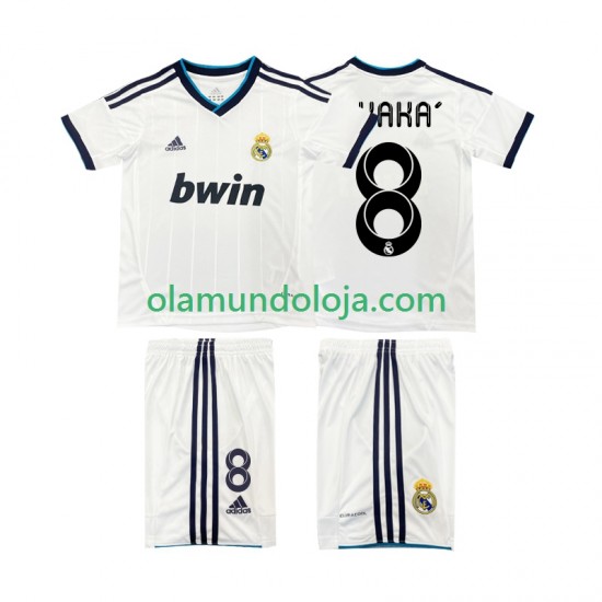 Camisola Real Madrid KAKA 8 2012 2013 Retro Criança Equipamento Primeiro Manga Curta